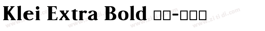 Klei Extra Bold 字体字体转换